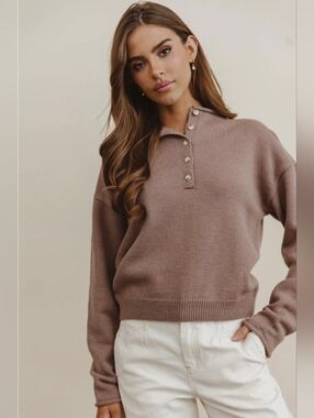 Bohme Meli Button Front Knit Sweater